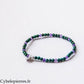 Bracelet Harmonie discrète – Malachite et Améthyste (3 mm) – 17 cm | Équilibre et Calme intérieur
