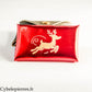 Estuche rojo con texto (Talla S: 9cm x 6cm)