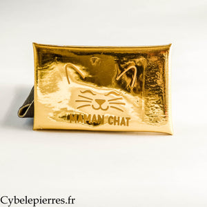 Pochette Dorée avec texte  (Format S : Taille 9cm x 6cm)