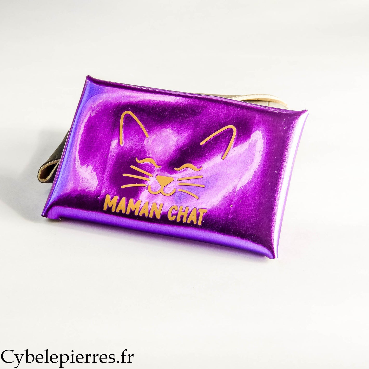 Bolsita morada con texto (Tamaño S: 9cm x 6cm)