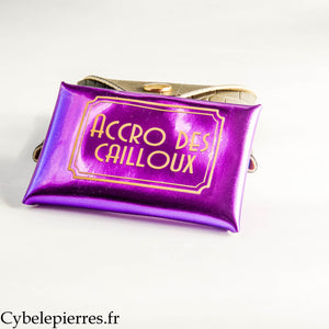 Pochette Violette avec texte  (Format S : Taille 9cm x 6cm)