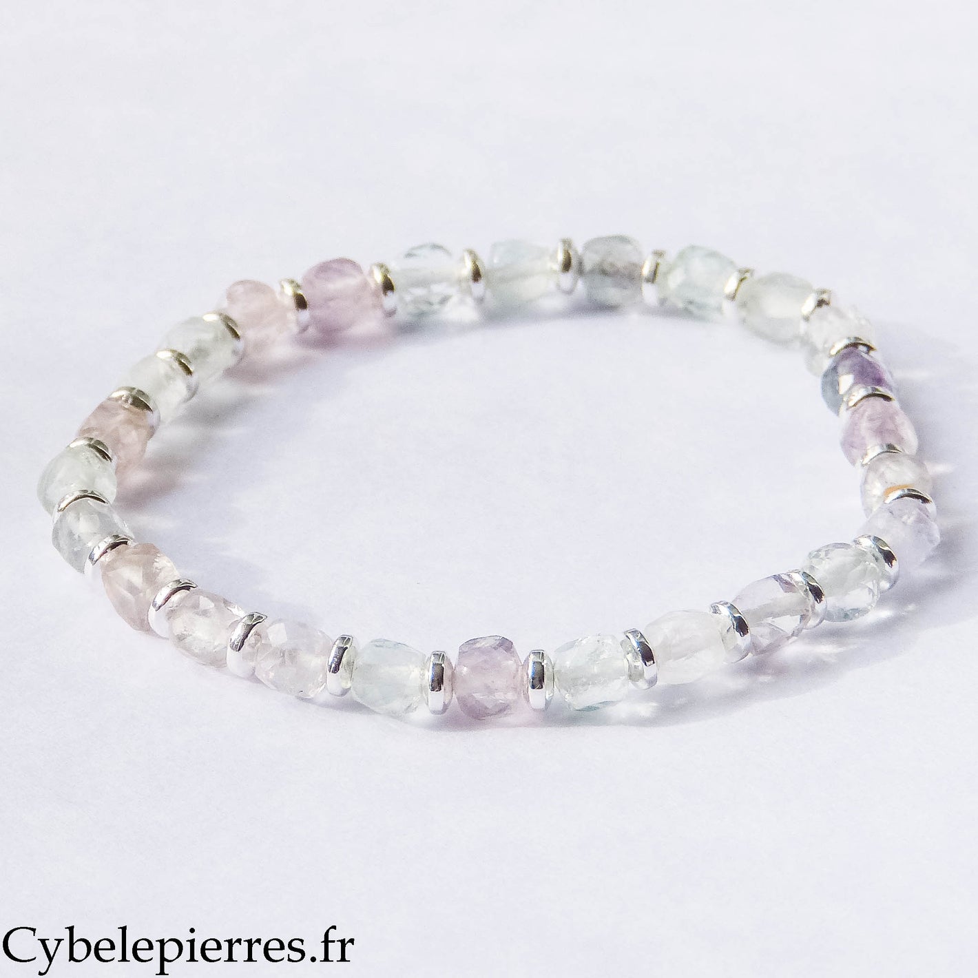 Bracelet Concentration et Clarté – Fluorine (4 mm carré facetté) – 18 cm | Organisation et Sérénité