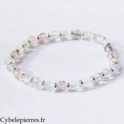 Bracelet Concentration et Clarté – Fluorine (4 mm carré facetté) – 18 cm | Organisation et Sérénité