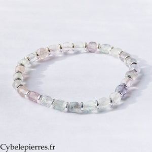 Bracelet Concentration et Clarté – Fluorine (4 mm carré facetté) – 18 cm | Organisation et Sérénité