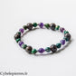 Bracelet Astéria – Yooperlite, Azurite-Malachite et Améthyste (6 et 8 mm) – 18 cm | Intuition et Transformation