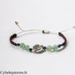 Bracelet Astrologie Cancer Aventurine Verte – Réglable, Breloque Argentée