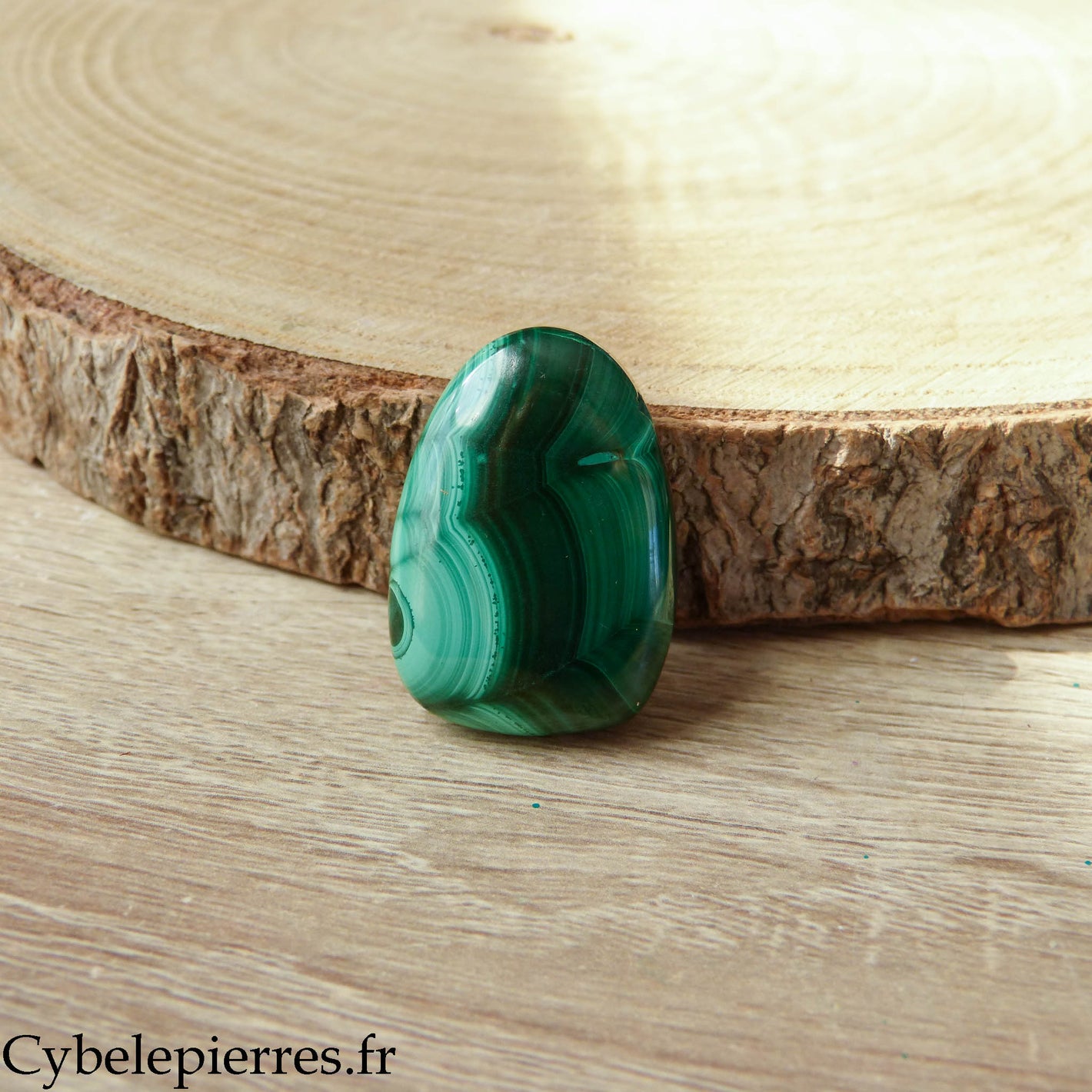 Colgante de malaquita - 30 mm