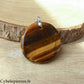 Colgante de ojo de tigre - 38 mm