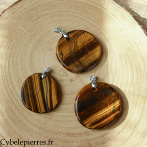 Colgante de ojo de tigre - 38 mm