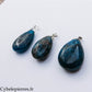 Pendentif Goutte - Apatite Bleue (30mm)