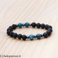 Bracelet Impulsion – Pierre de lave et Apatite bleue (8 mm) – 19 cm | Énergie et Expression