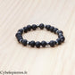 Bracelet Alignement – Onyx et Pierre de lave (8 mm) – 19 cm | Maîtrise et Stabilité