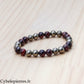 Bracelet Ambition – Oeil de taureau et Pyrite (8 mm) – 20 cm | Énergie et Détermination
