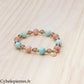 Bracelet Élan – Quartz fumé (6 mm), Amazonite et Pierre de soleil (8 mm) – 18 cm | Ancrage et Vitalité