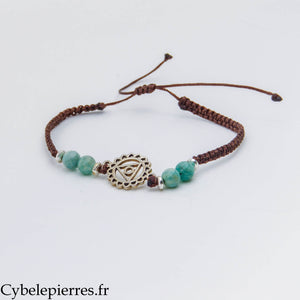 Bracelet Chakra Gorge -  Amazonite  (réglable)