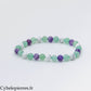 Bracelet Apaiser – Aventurine, Améthyste et Howlite (6 mm) – 17 cm | Douceur et Équilibre