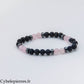Bracelet Chakra du Cœur – Pierre de Lave et Quartz Rose (6 mm) – 17 cm | Apaisement et Tendresse
