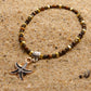 Bracelet Summer - Psamathée - Œil de tigre et Obsidienne dorée (3-4 mm) - 18 cm | Protection et confiance