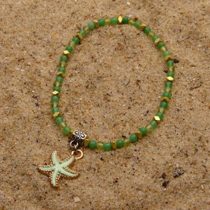 Bracelet Summer - Mélia - Chrysoprase et Péridot (3-4 mm) - 18 cm | Renouveau et optimisme