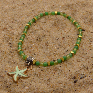 Bracelet Summer - Mélia - Chrysoprase et Péridot (3-4 mm) - 18 cm | Renouveau et optimisme