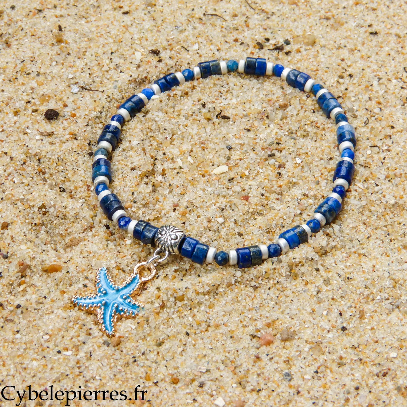 Bracelet Summer - Clymène - Lapis-lazuli et Sodalite facettée (3-4 mm) - 18 cm | Clarté et expression