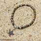 Bracelet Summer - Nérée - Jaspe dalmatien, Œil de tigre et Hématite facettée (3-4 mm) - 18 cm | Ancrage et confiance