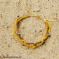 Pulsera "Trío Estival – Brillo Tierra" – micramé y pirita facetada
