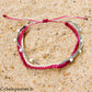 Pulsera "Trío Estival – Soltar" – micramé y howlita facetada