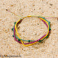 Pulsera "Trío Estival – Energía Tropical" – micromacramé y malaquita