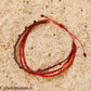 Pulsera "Trío Estival – Frutas Rojas" – micramé y cornalina