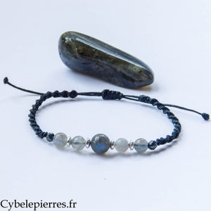 Bracelet réglable Labradorite