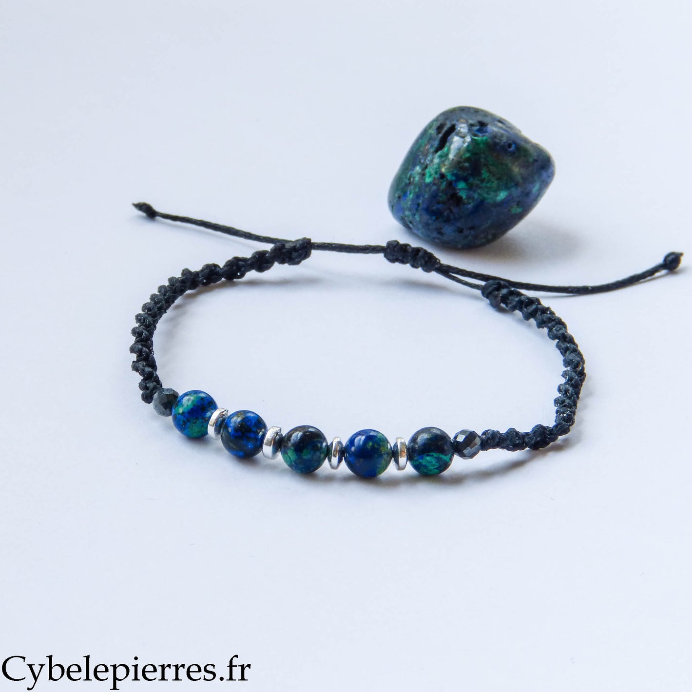 Bracelet réglable Azurite-Malachite