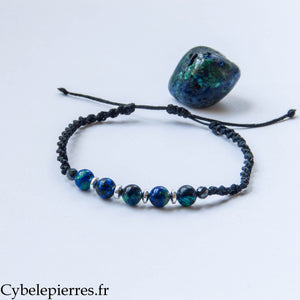 Bracelet réglable Azurite-Malachite