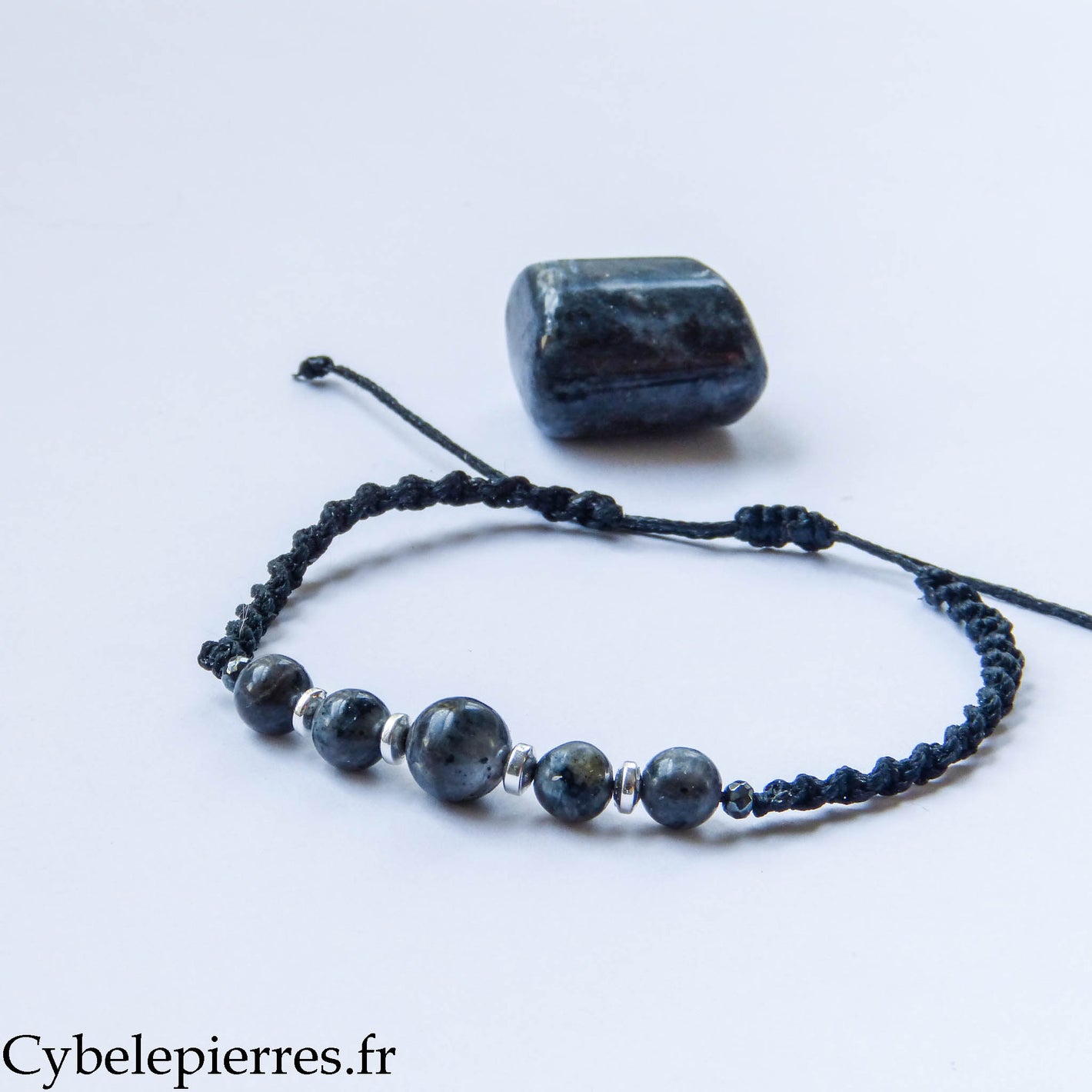 Bracelet réglable Larvikite