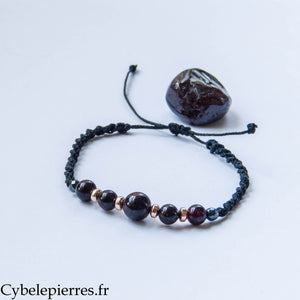 Bracelet réglable Grenat