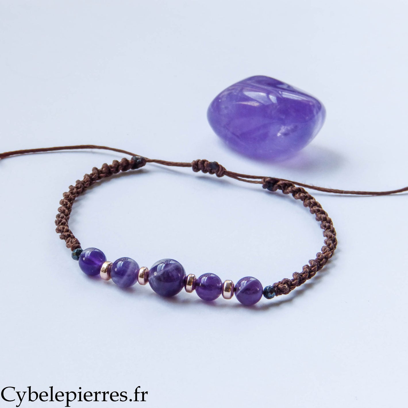 Bracelet réglable Améthyste
