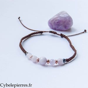 Bracelet réglable Kunzite