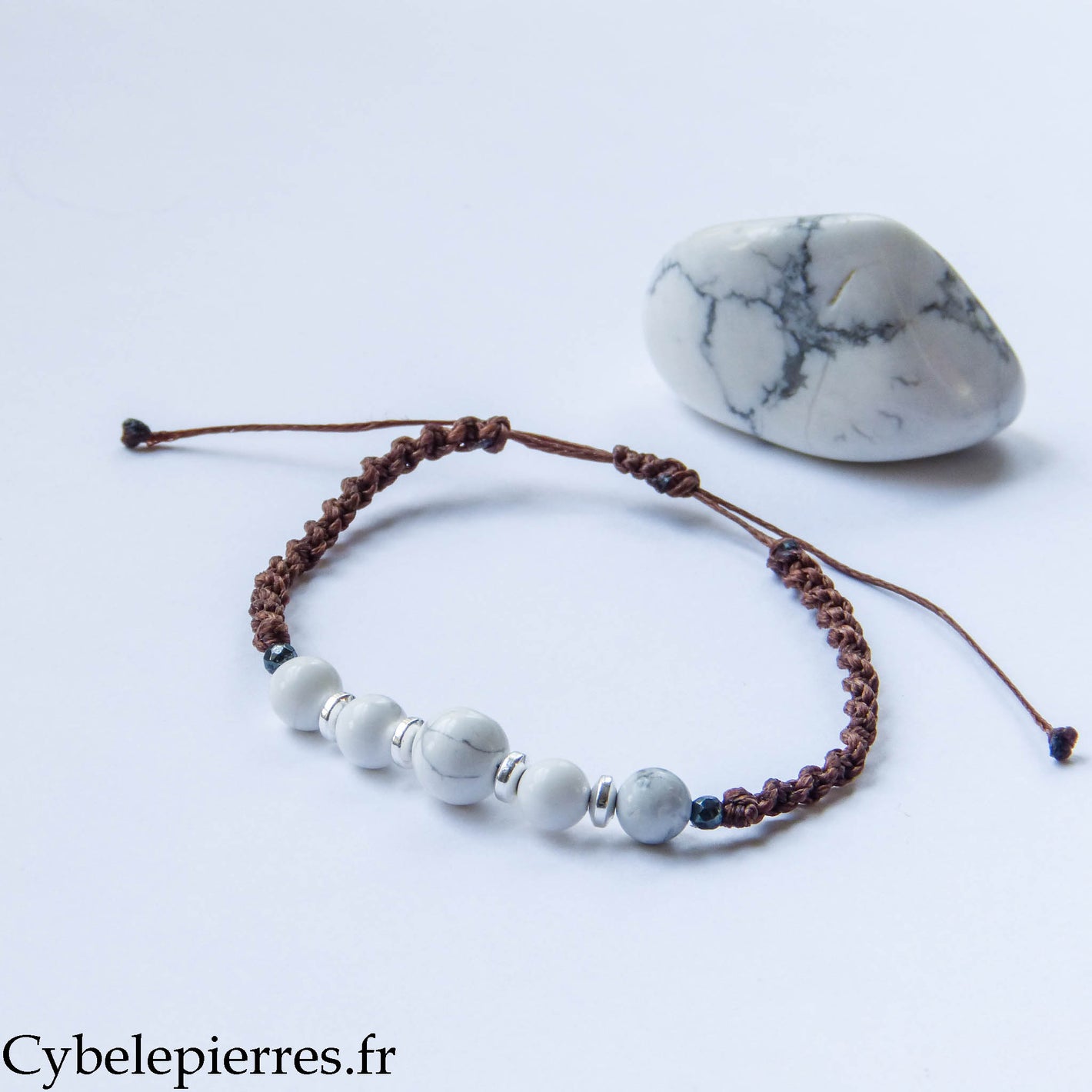 Bracelet réglable Howlite