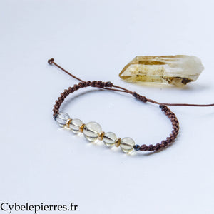 Bracelet réglable Citrine