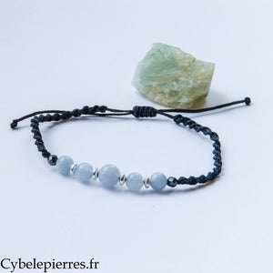 Bracelet réglable Aigue-marine