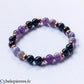 Super Protection Bracelet - Tourmaline and Amethyst (6mm) - 17cm | Balance and Grounding