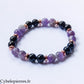 Super Protection Bracelet - Tourmaline and Amethyst (6mm) - 17cm | Balance and Grounding