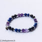 Bracelet Lucidité – Tourmaline, Lapis-lazuli et Améthyste (6 mm) – 18 cm | Protection et Clarté