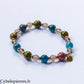 Bracelet Cap – Unakite, Apatite bleue et Quartz fumé (6 et 8 mm) – 18 cm | Évolution et Ancrage