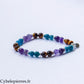 Independence Bracelet - Tiger's Eye, Amethyst and Apatite (6mm) - 18cm