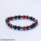 Anchor Bracelet - Red Jasper and Tourmaline (8mm) - 20cm