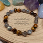 Bracelet labradorite oeil de tigre