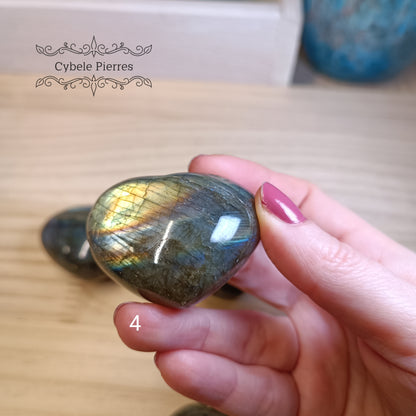 Coeur Labradorite Extra 5 cm(A choisir)