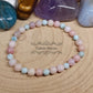 Bracelet Réconfort Printanier -Opale rose et Larimar  (4 et 6mm) - 18cm