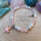 Bracelet "Summer" - Quartz rose et Howlite (6mm) - 18cm